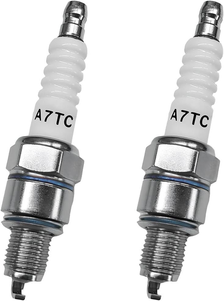 ZNDAW A7TC Spark Plug, Spark Plug Fit for GY6 Engine 50cc 70cc 90cc 110cc 125cc 150cc ATV Scooter Dirt Bike Go Kart, spark Plug A7TC Replacement for U20FSR U22FSR-U C5HA C5HSB (2 PCS) - Image 1